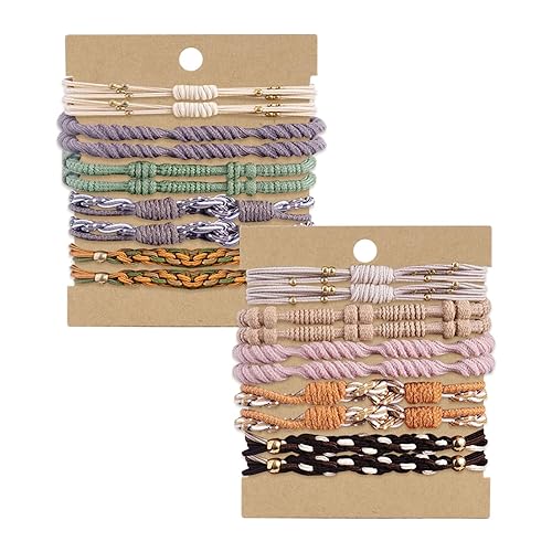 20 pulseras bohemias para el cabello para mujer, elásticas con colas de caballo para cabello fino y grueso, lindas pulseras trenzadas, lazos para el disponible en Yaxa Venezuela