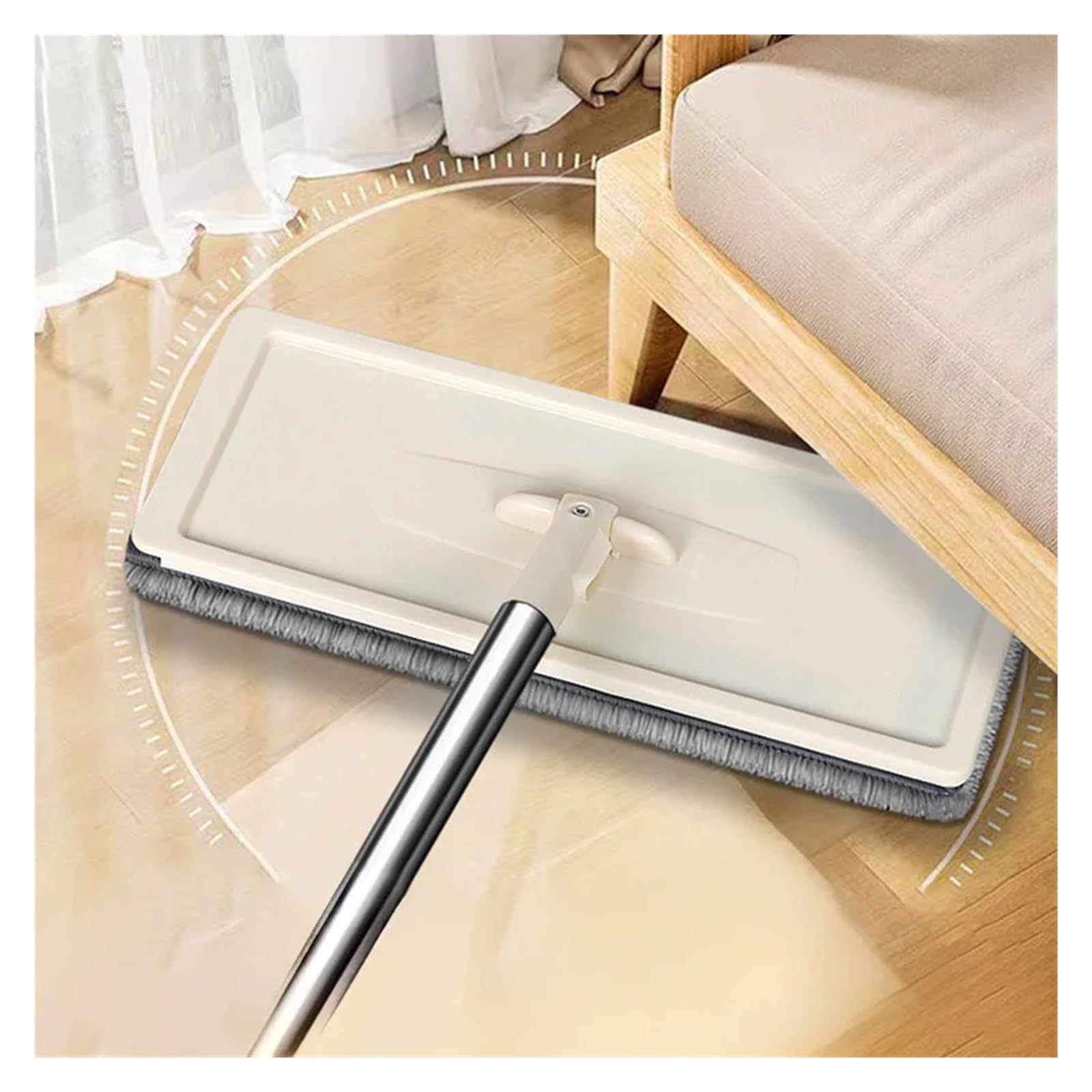 Fregona de Microfibra for Suelos, fregona húmeda con Cubo, fregona de Limpieza for baño, fregona for Lavar Suelos, Limpiador for el hogar y la Cocina.(Bucket-mop-4cloth)