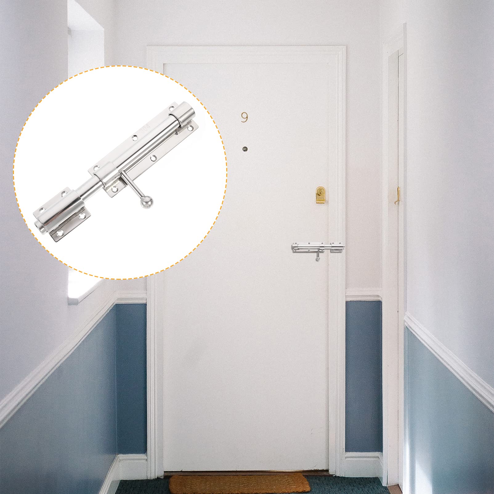 TOPBATHY 1pezzi Serratura Inossidabile Chiavistello e Resistente Per e Finestre Installazione Facile Design Per e