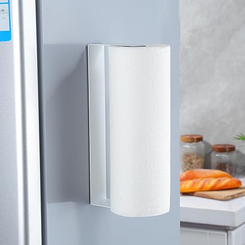 Miniatura 4 de DELITON Soporte magnético para toallas de papel, multifuncional, blanco, con fuerte ajuste magnético, toallas de papel para refrigerador, caravana,