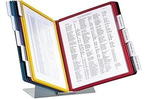 DURABLE Metal Base; Polypropylene Panel Catolog Display Rack