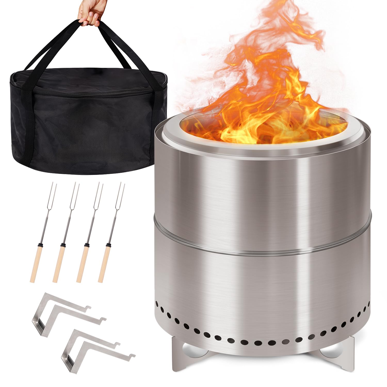 GREENVINES 15-Inch Smokeless Firepit