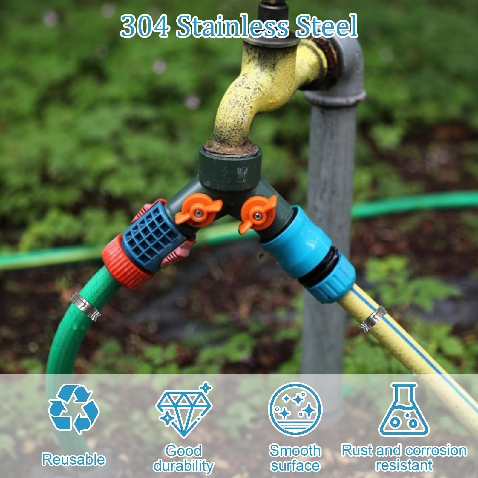 150 Stück Schlauchschellen Set, 304 Edelstahl Ohrschellen, Verstellbare Schlauchklemme mit 11 Größen 5-22 mm, Einzelohrschlauchschellen Rohrschlauchbefestigungen für Wasser Rohr, Automobil-Tubing