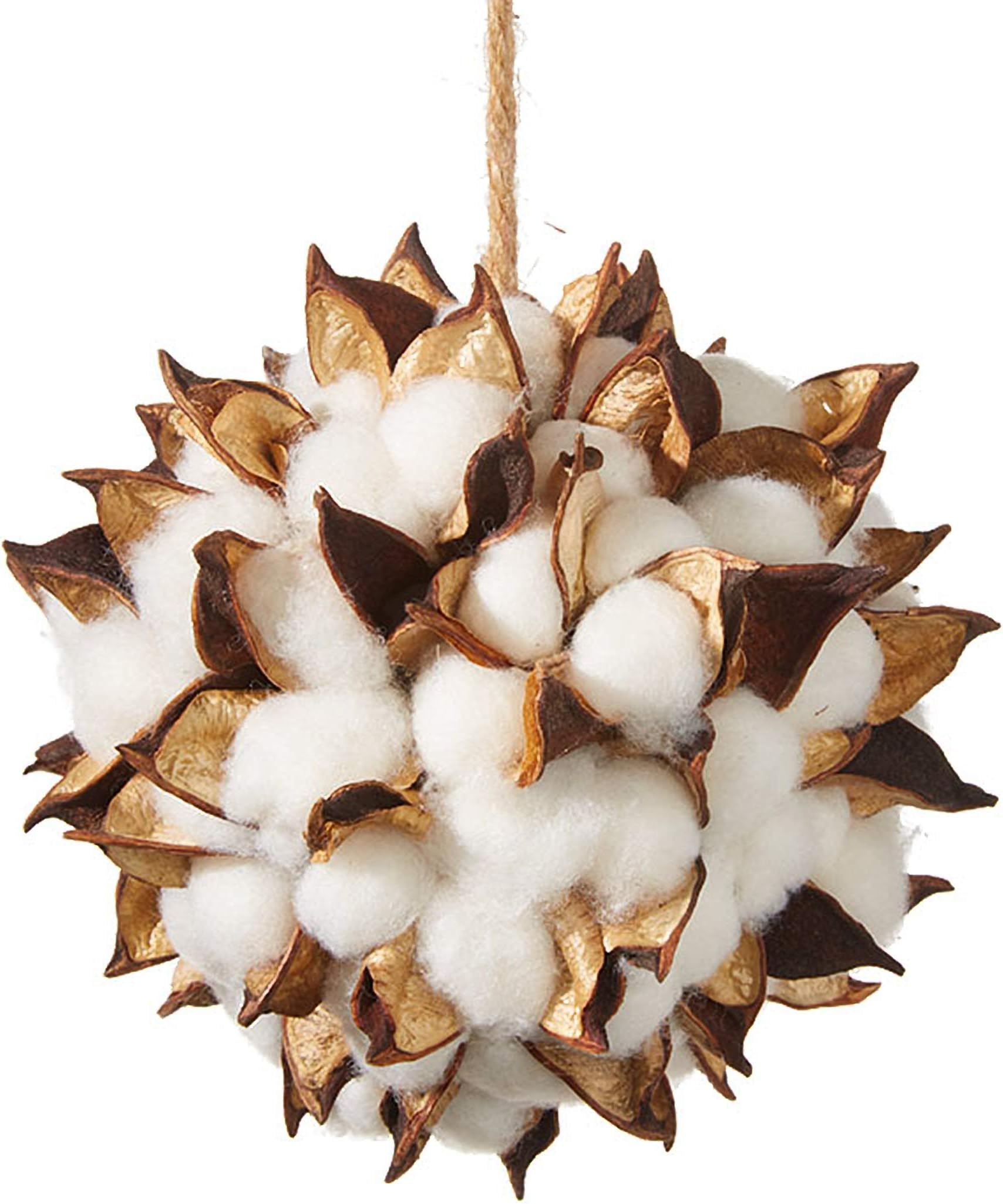 Raz Imports Cotton Bud Ball 4.5 Inch Hanging Ornament Home Decor Piece