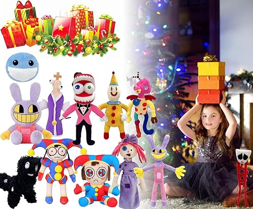 Miniatura 4 de VAOUX Juguete de peluche digital de circo, Zooble The Amazing Plushies, muñeco de peluche de animal de peluche, regalo para niños y fanáticos