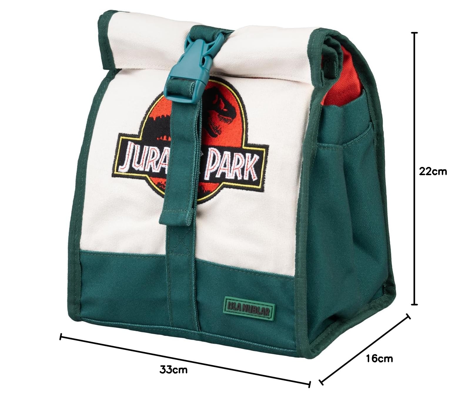 Grupo Erik Borsa Porta Pranzo Jurassic Park - Portapranzo Termico Per Alimenti 11,6L, Materiali resistenti e Facili da Pulire | Lunch Box Termico, Jurassic Park Gadget