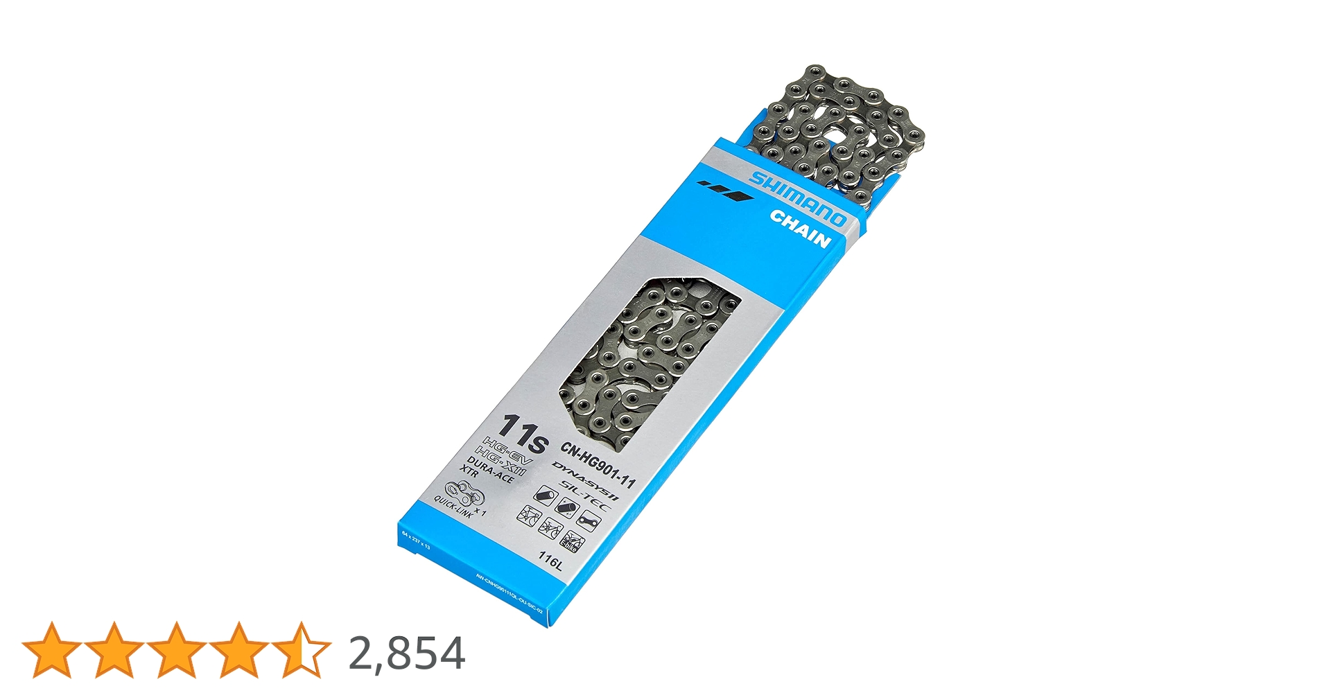 シマノチェーン CN-HG901 11S 116L DURA ACE・ XTR Shimano XTR/Dura-Ace CN-HG901 11-Speed Chain - Components