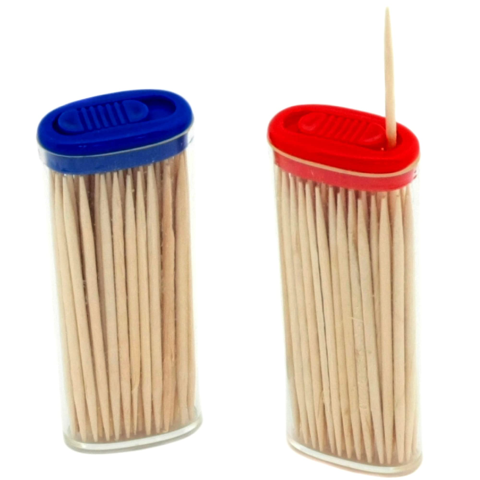 chef craft select bamboo pocket toothpicks 60 count 2 piece set natural