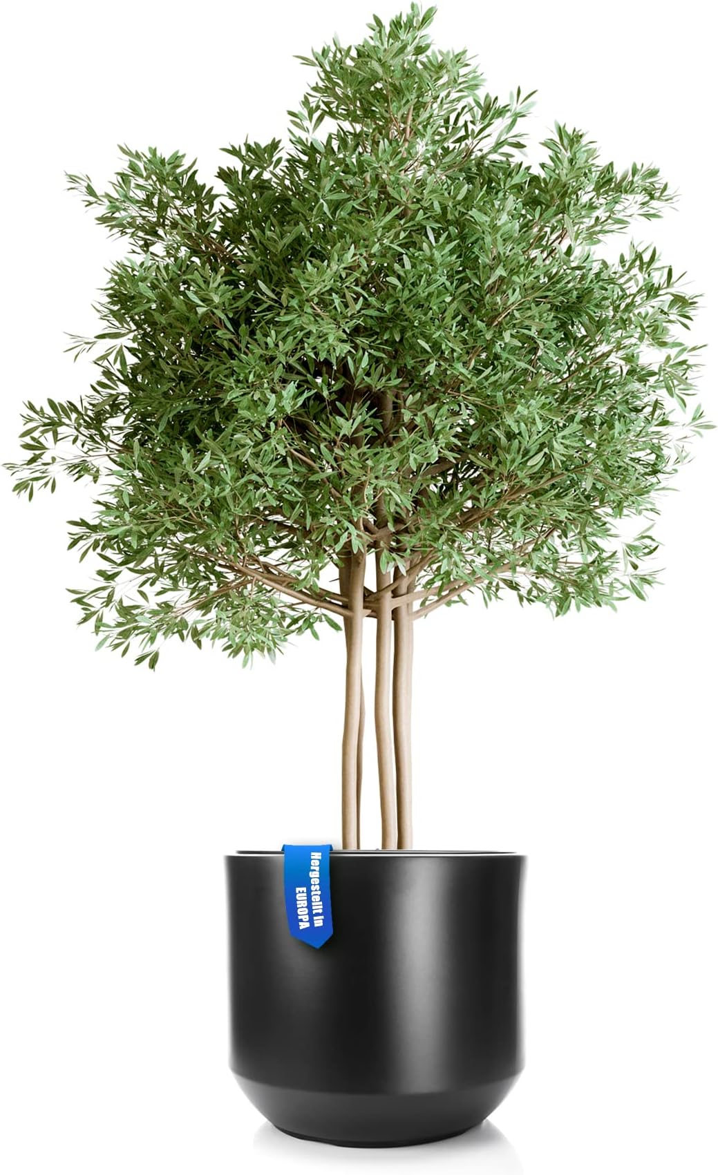 Spetebo Kunststoff Pflanzkübel XXL groß 58 cm/weiß Blumenkübel rund