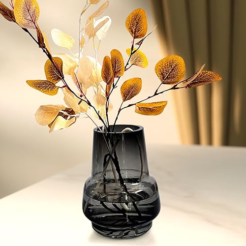 Miniatura 2 de Aoderun Jarrón de vidrio para flores, hecho a mano, moderno, grande, para centros de mesa, sala de estar, oficina, comedor y mesa de café, cocina,