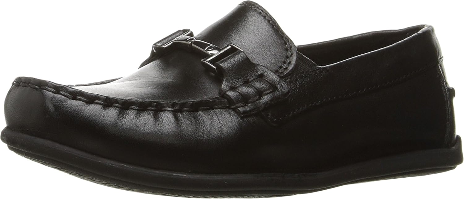 Florsheim Boy's Jasper Bit, Jr. Loafer (Toddler/Little Kid/Big Kid) Black 3 Little Kid M