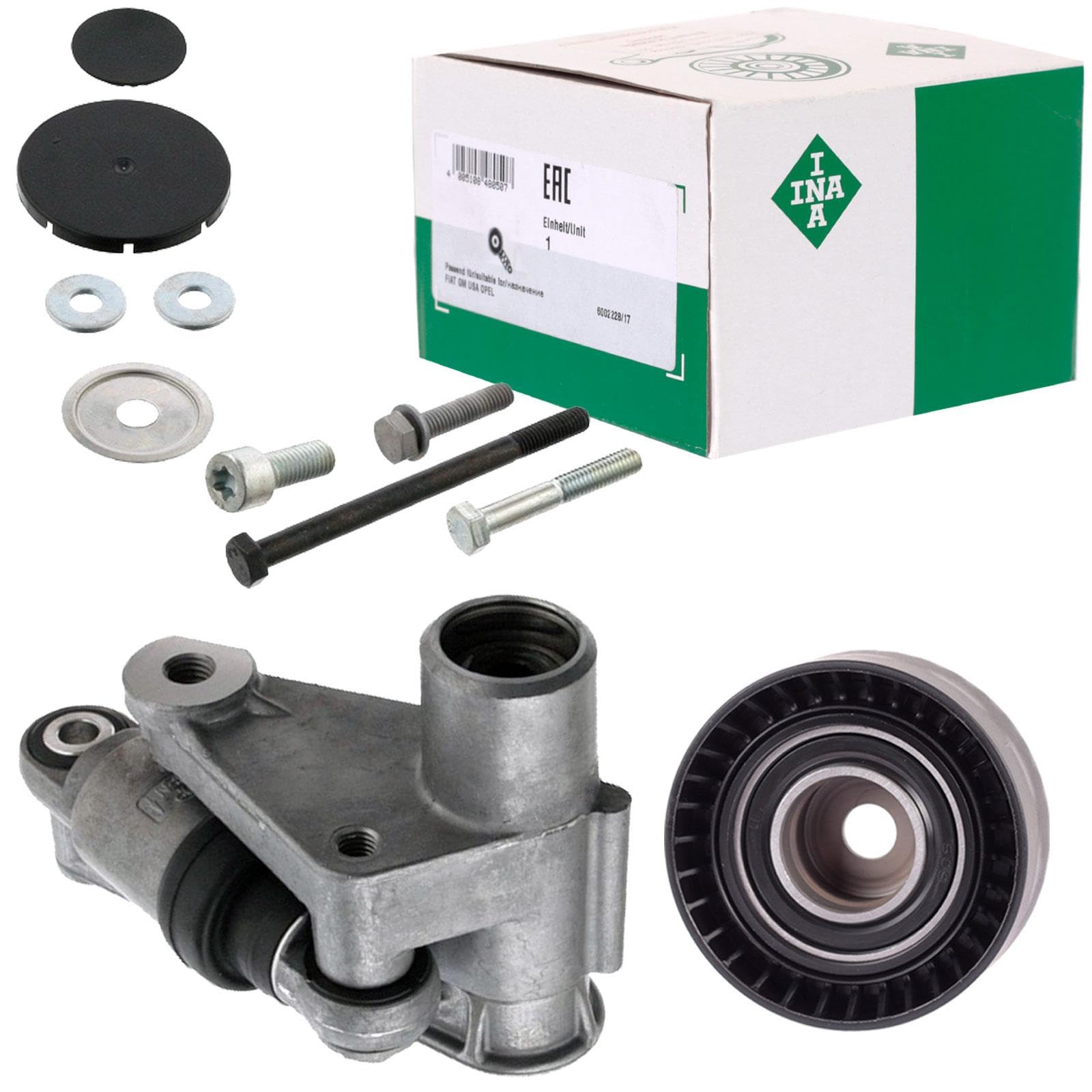 INA 533 0097 10 Tenditore cinghia servizi con leva con supporto con materiale di fissaggio/montaggio