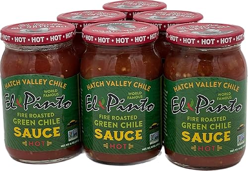 El Pinto todos los Naturales Verde Salsa de Chile caliente (6x 16oz)