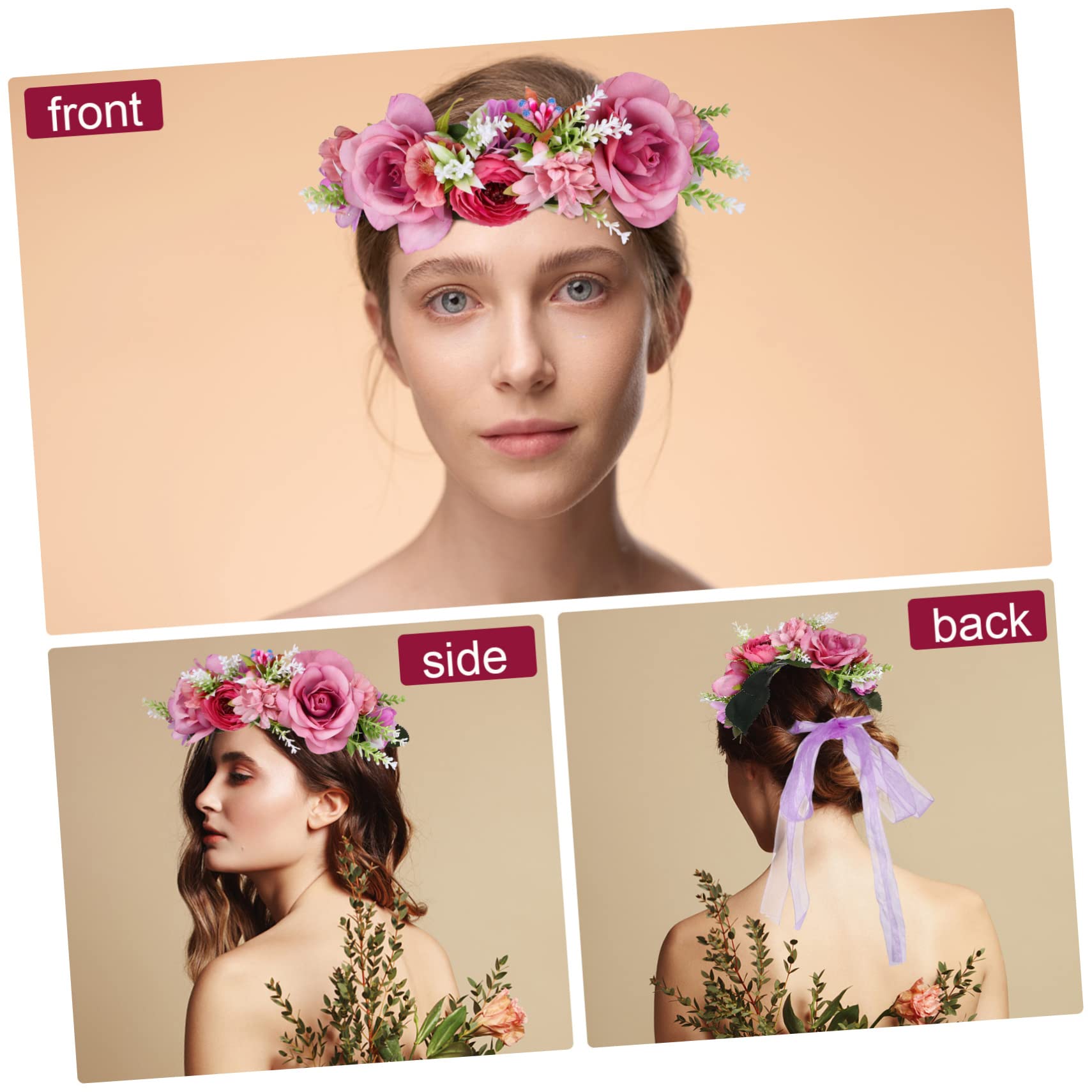 minkissy 8stücke Handgemachte Rosenblüten Haarband Für Blumenkranz Festival Haarschmuck Fotorequisiten Für Partys Stilvolles Accessoire Für Besondere Anlässe