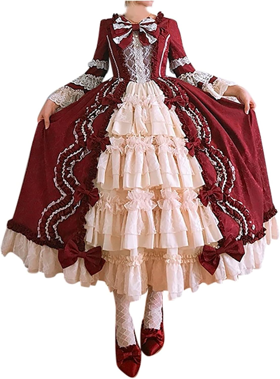 Victorian Dress for Women 1800S Medieval Renaissance Costume Alice in Wonderland Rococo Gothic Lolita Ball Gown