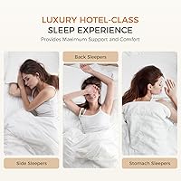 Vista 7 de SweetNight Bed Pillows Queen Size Set of 2, Fluffy Luxury Hotel Pillows Collection Gusseted for Neck and Shoulder, Side Back Stomach Sleeper Pillow