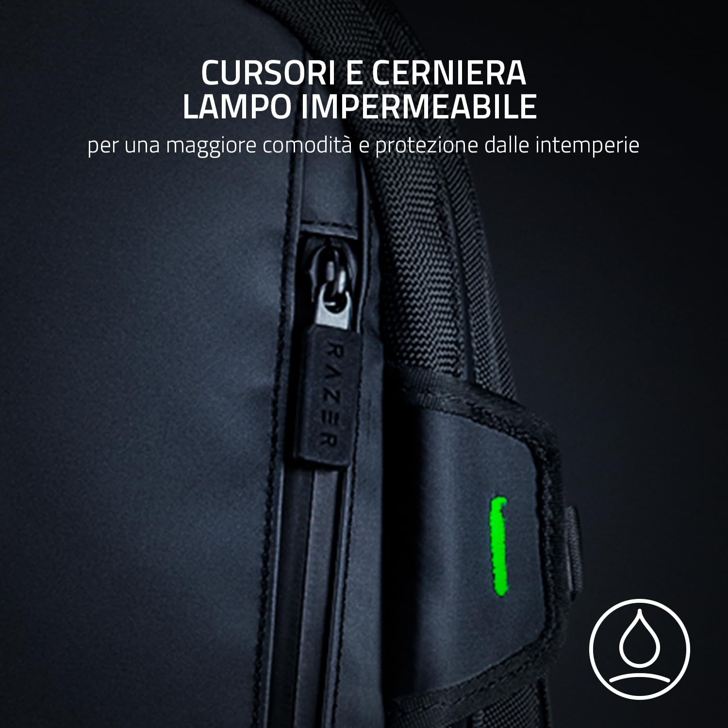 Razer Rogue V3 Backpack (15,6") - Zaino da viaggio compatto (scomparto per computer portatile fino a 15 pollici, resistente all'abrasione) Nero