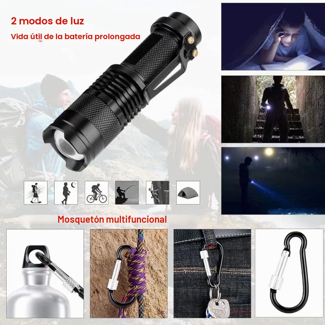 Kit de Supervivencia LC-dolida 15 en 1, Kit de Supervivencia de Emergencia al Aire Libre con Cuchillo/Linterna táctica para Acampar/bushcraft/Senderismo/Caza/Aventuras al Aire Libre