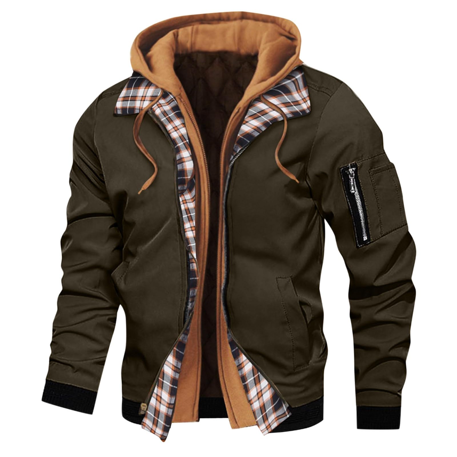 Generisch Wildlederjacke Damen Männliche - Winter-Langarmjacke mit, bedruckt, gepolstert, warm