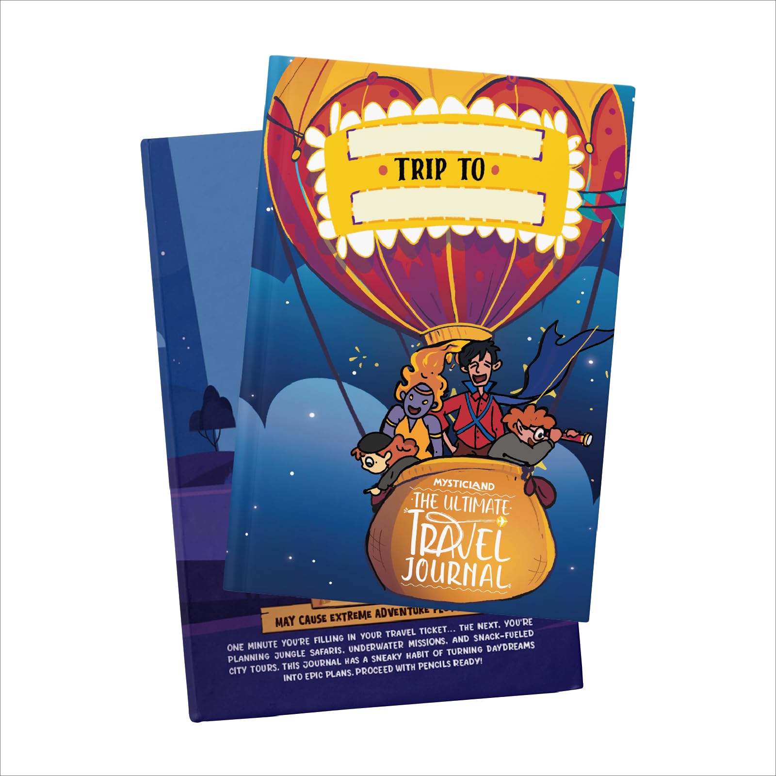 The Ultimate Travel Journal by MysticLand to Record Your Journey & Tour | 100+ Travel Activity Pages with Stickers & Map for Kids | Ages 7+ | Explore, ... & Pack | Trip Companion Gift | Hardcover