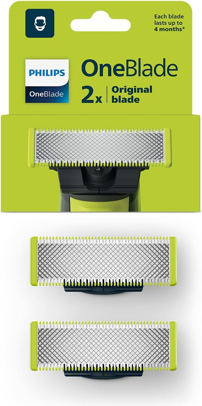 Men Oneblade Replaceable Blade Pack of 2 Replaceable Blades, Qp220/51 (Lime)