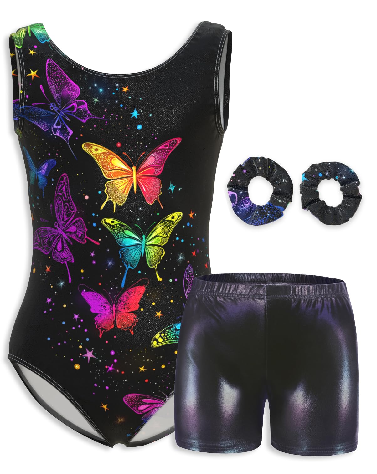 Mulnall Mädchen Gymnastik Leotard Athletik Biketard Unitard Tumbling Aktivkleidung für Kinder