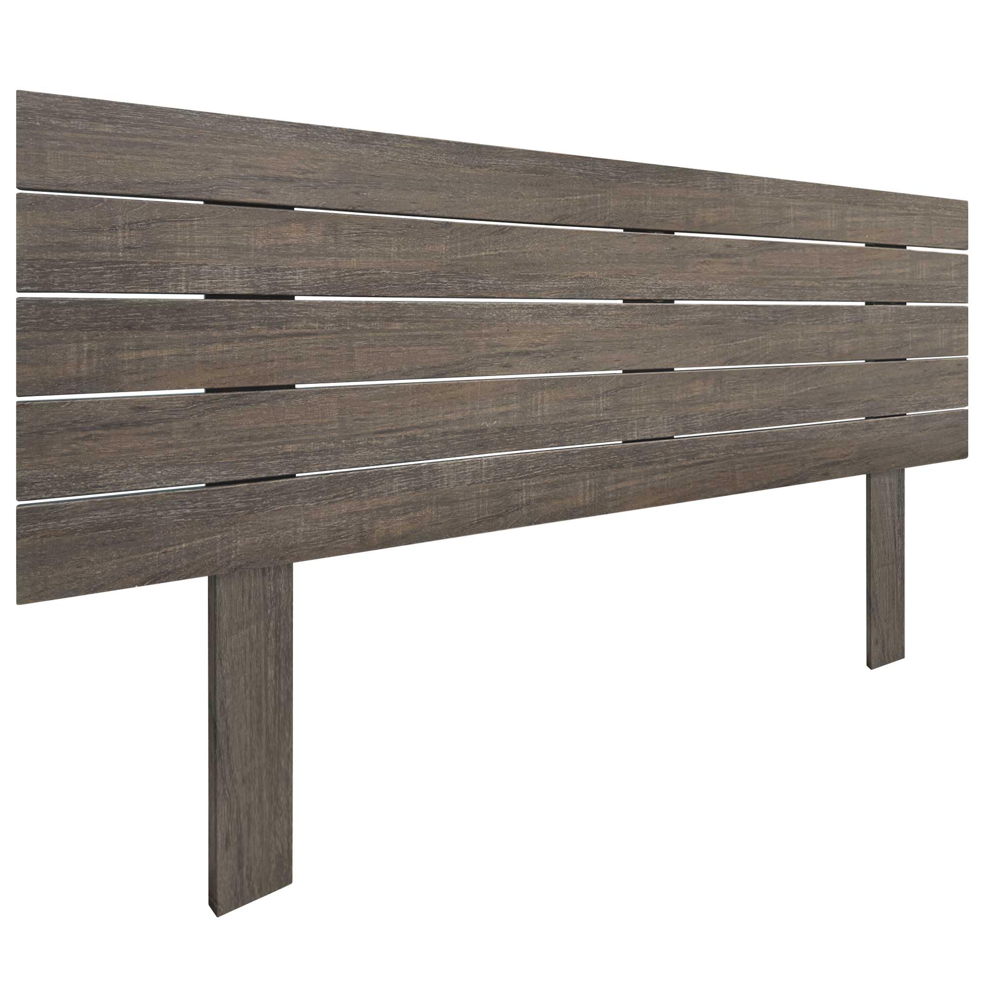 DHOME Cabecero de Madera reciclada DM con Patas Estilo Palet Horizontal Cama Palets Herrajes incluidos (135cm, Roble Amazonas)