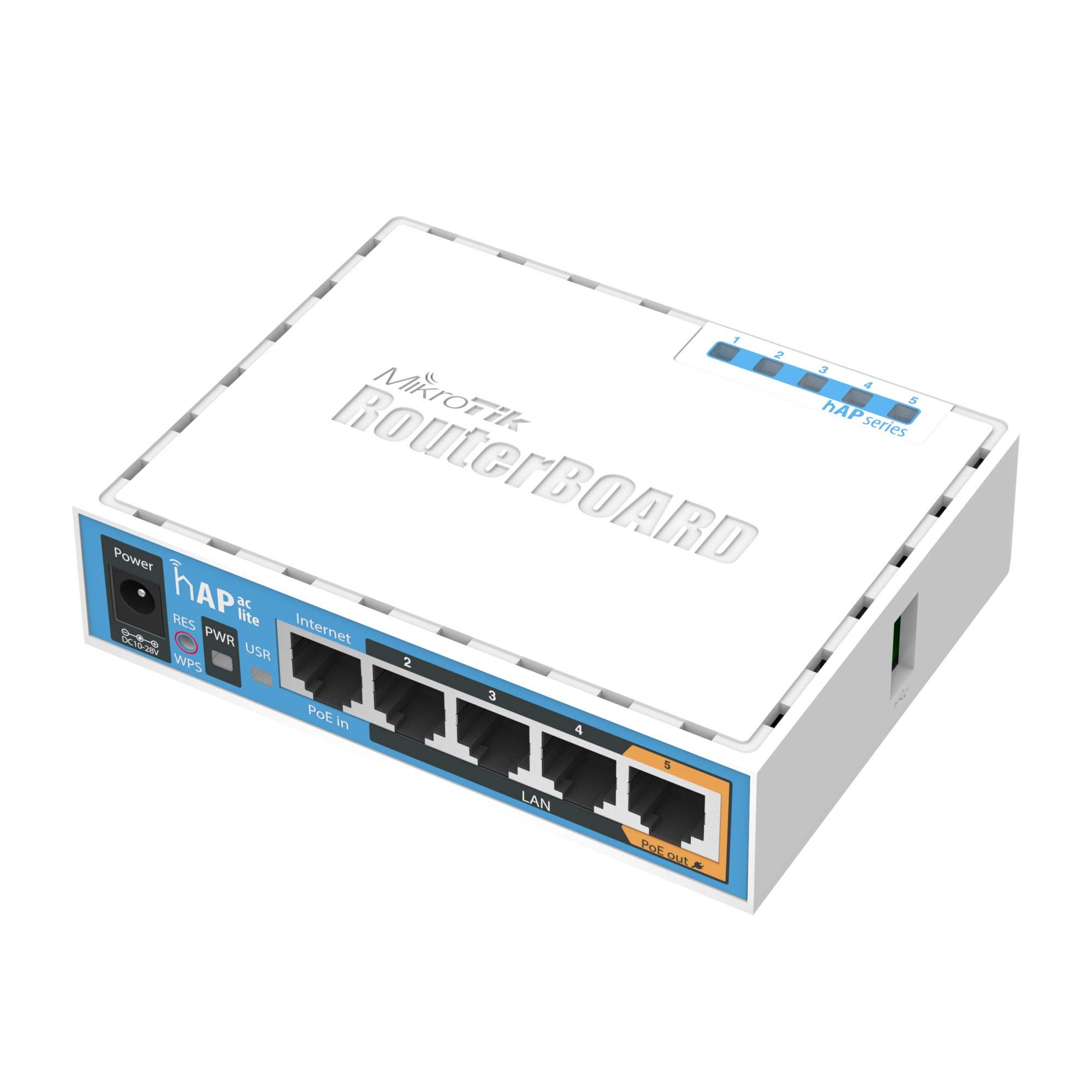 MikroTik RB952Ui-5ac2nD-US hAP ac lite AP 2.4/5GHz AP, 802.11ac, 5 ports, PoE-out