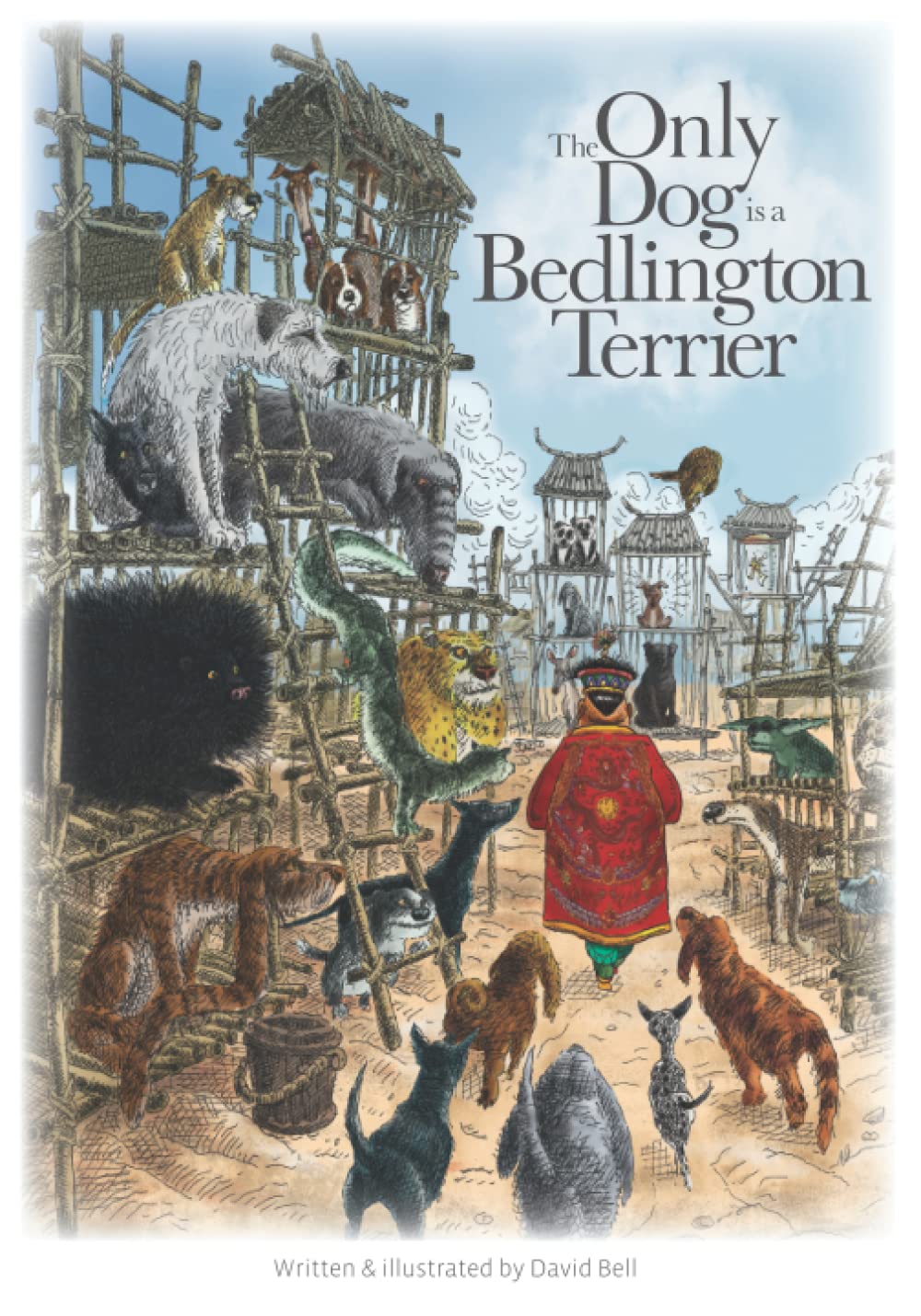 The Only Dog is a Bedlington Terrier