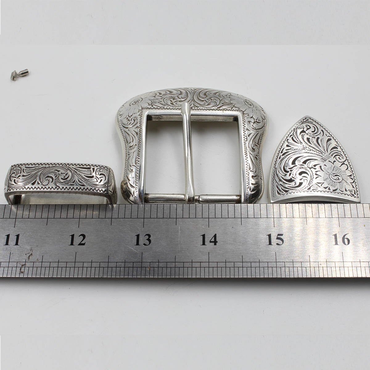 Men Belt Buckles Silver Western Cowboy Buckles Set Belt Buckle (38mm Wide) - Image 7