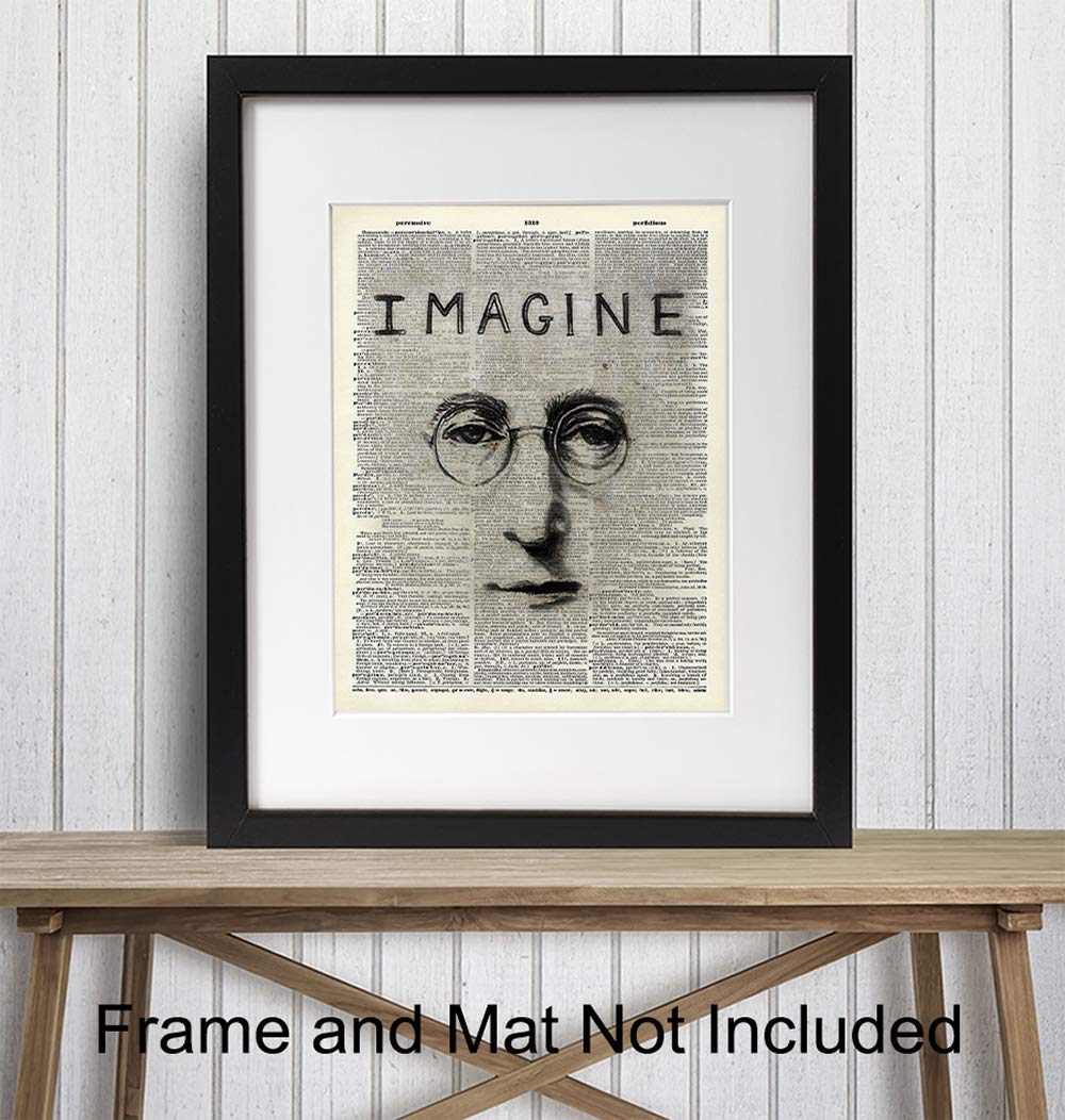 Amazon.com: John Lennon Graffiti Upcycled Dictionary Wall