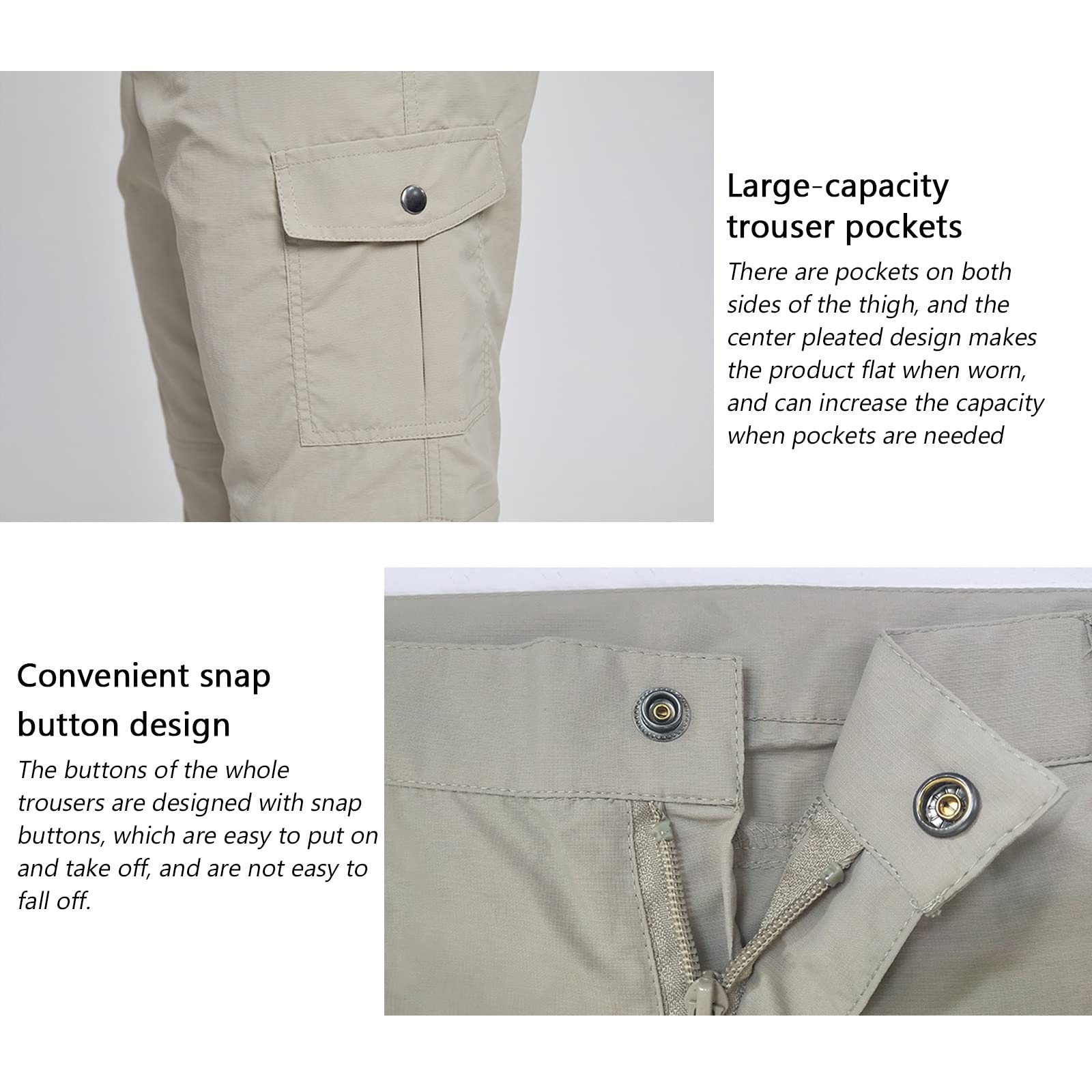G&F Pantalones Trekking Hombre Softshell Impermeables y Anti-Viento Transpirables Pantalones para Montaña Escalada Running