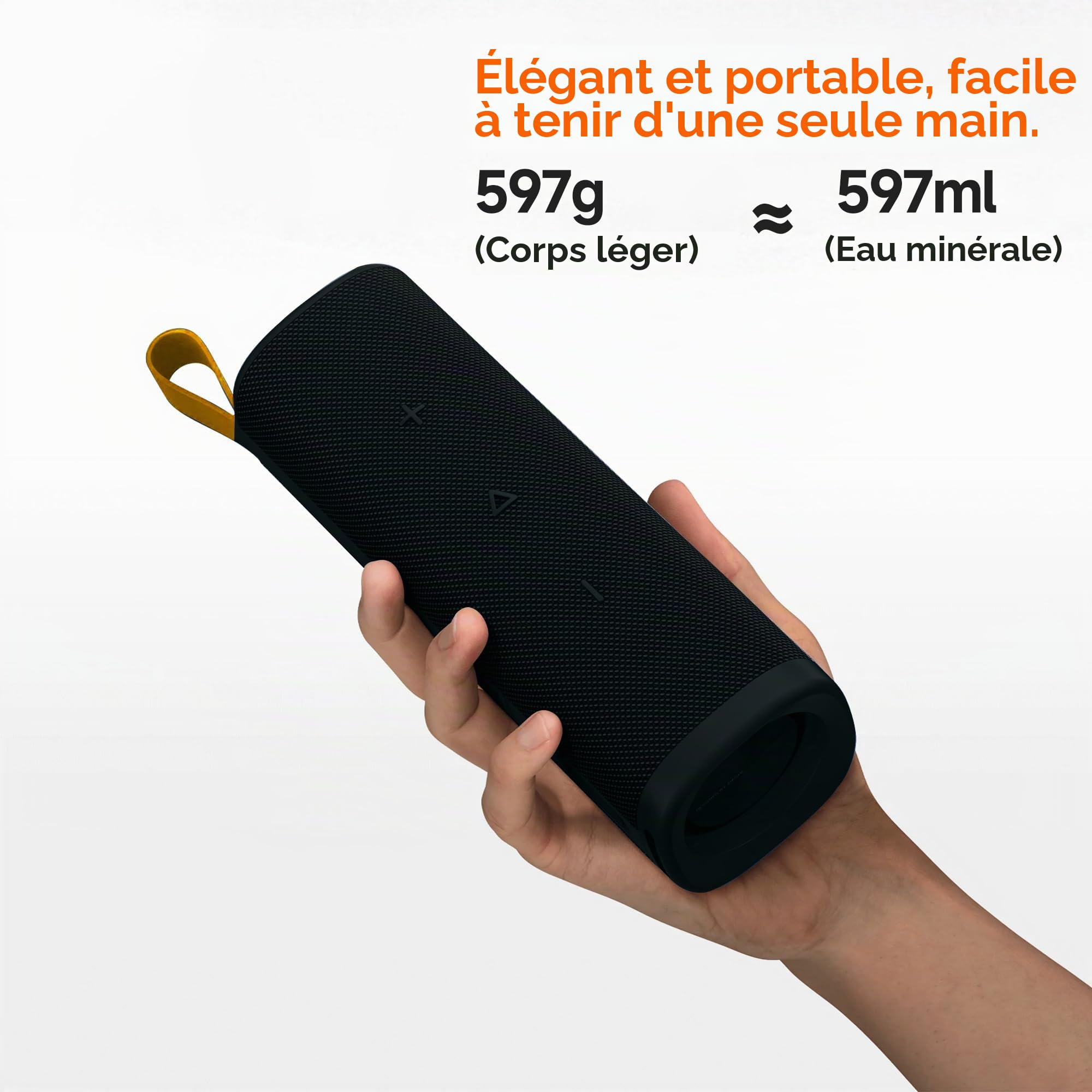Xiaomi Haut-parleur portable Bluetooth 5.4 de voyage, IP67 étanche sans fil pour la maison et l'extérieur avec un son fort de 30W, microphone intégré et double appairage, Noir