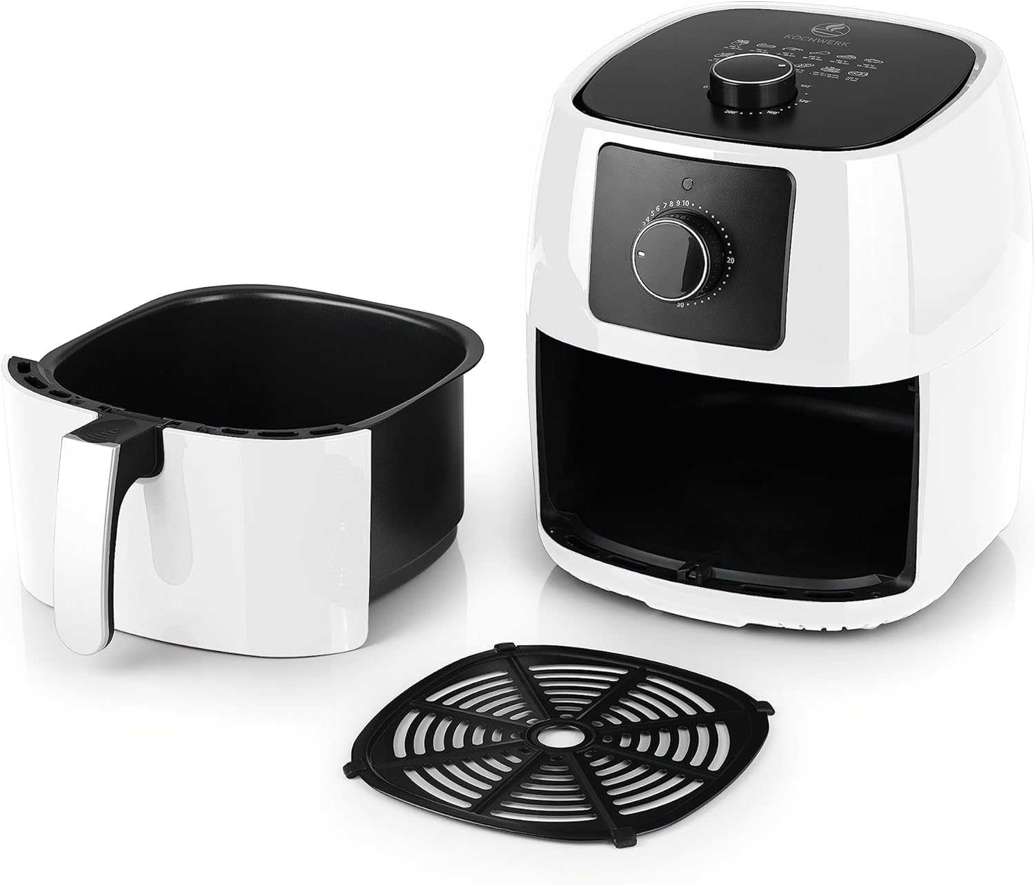 KOCHWERK 5L Hot Air Fryer disassembled parts