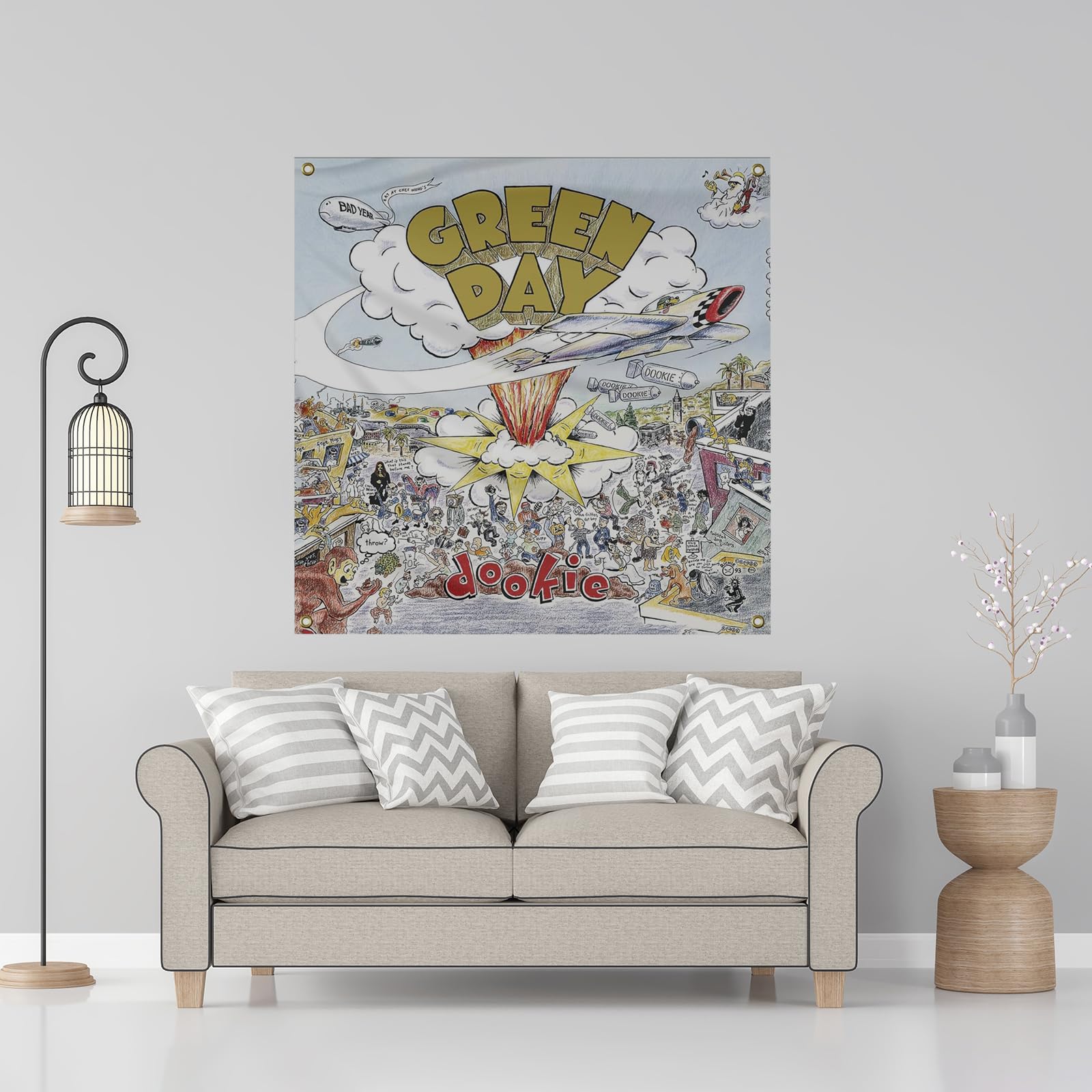 Amazon.com: JGQ Gree-n Day-s tapestry Dookie Banner Flag, Garage