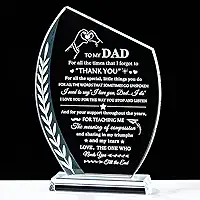 Qianwei Placa De Vidro Movdyka - Presente De Aniversário Para O Pai, Da Filha Ou Do Filho - Único, Melhor Pai Do Mundo - Presente Para O Meu Pai No Natal, Dia De Ação De Graças, Dia Dos Namorados, Dia