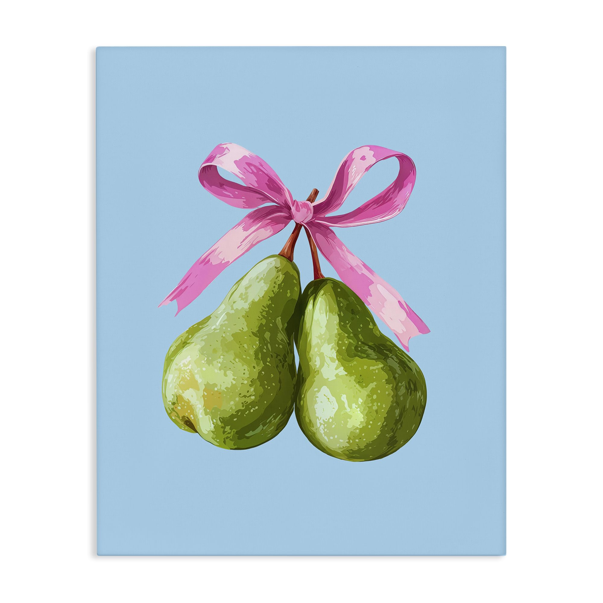 Stupell Industries Unframed Twin Pears With Ribbon Still Life, 24 X 30 Inch Canvas Wall Art