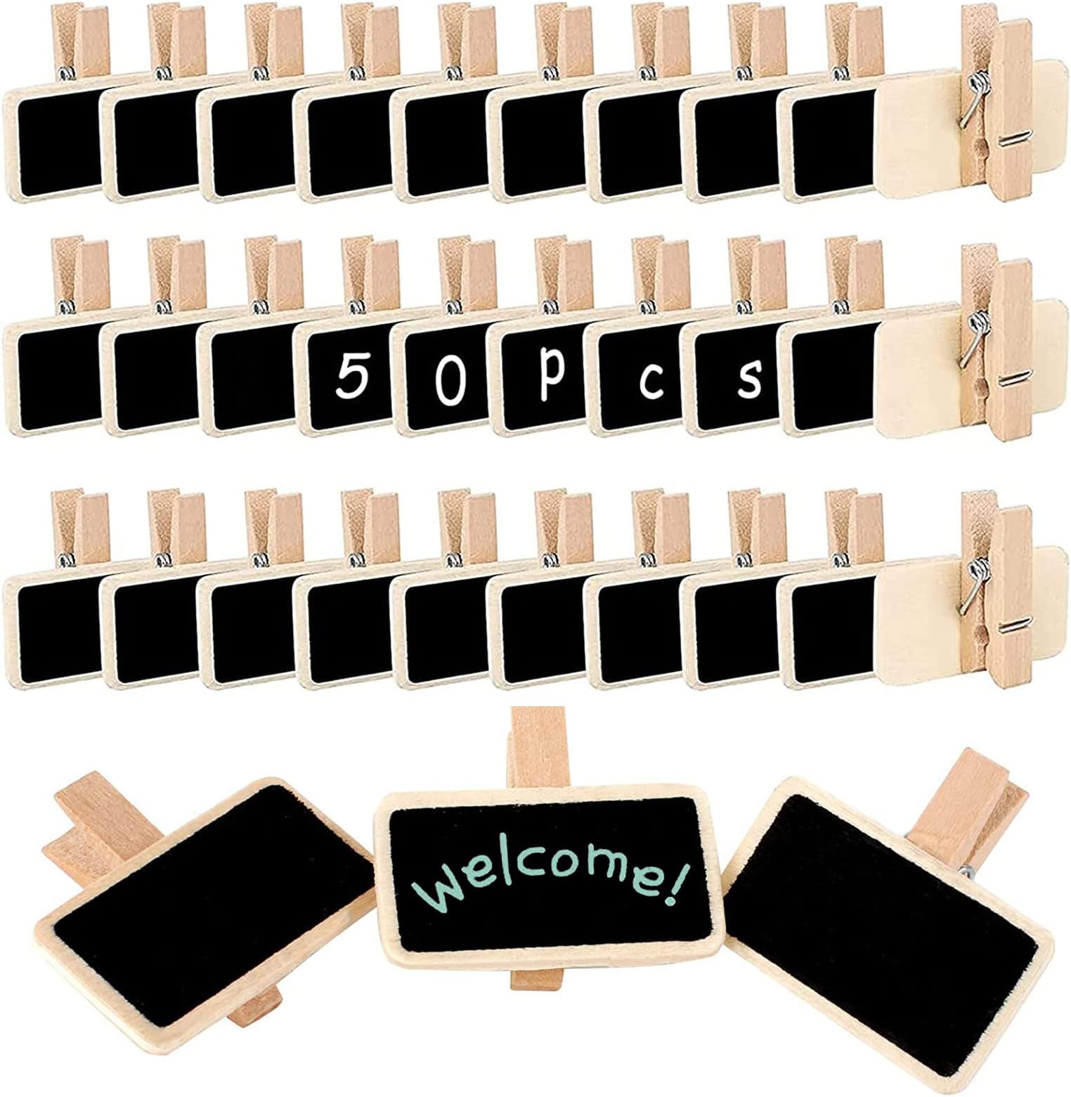 Doppelseitige Kreidetafel Zum Aufhängen - 23x17cm Nachrichtentafel Mit Hanfseil