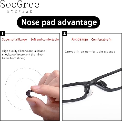 Miniatura 6 de Kit de reparación de lentes para la nariz, almohadillas de silicona suave para la nariz sin ojos, gafas de sol, 16 pares de lentes antideslizantes