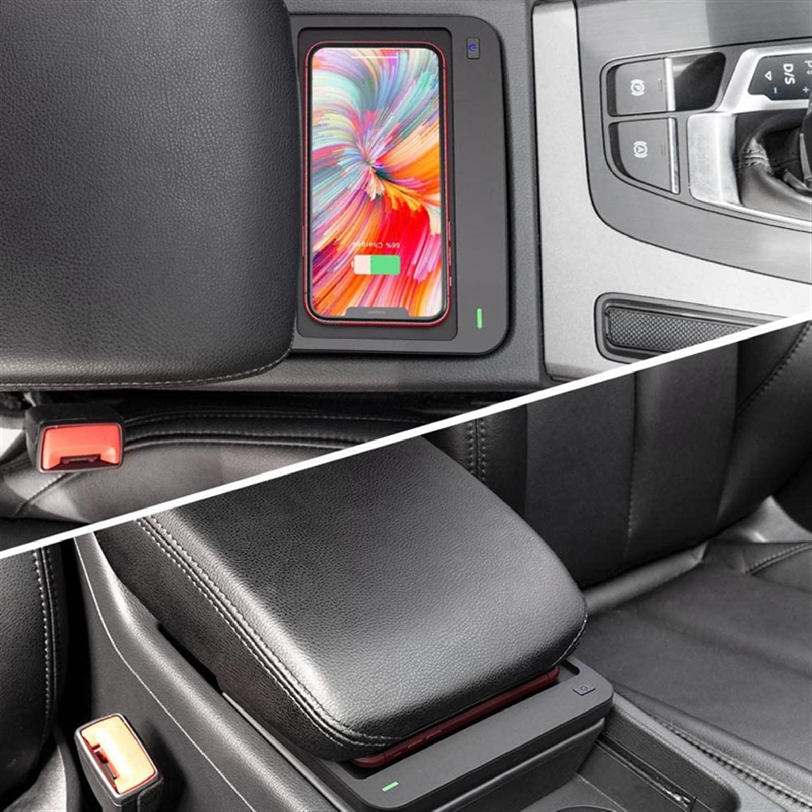 Cargador inalámbrico Qi for Coche de 10 W, for Consola Central Q5 SQ5 2017-2021, Cargador rápido de teléfono, Placa de Carga, Accesorios Almohadilla de Carga inalámbrica