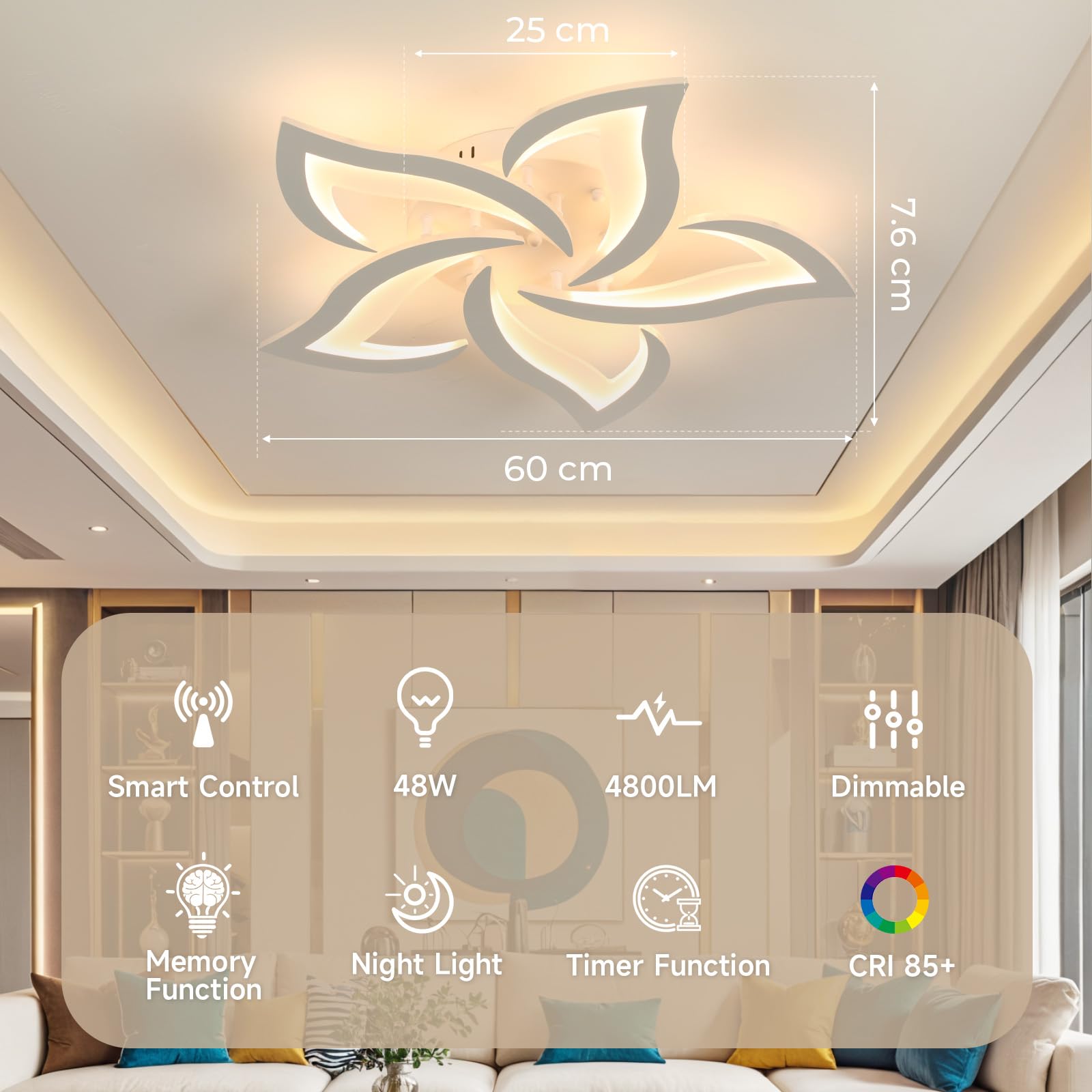 OTREN Plafoniera LED Soffitto Compatibile con Alexa HomeKit e Google Home