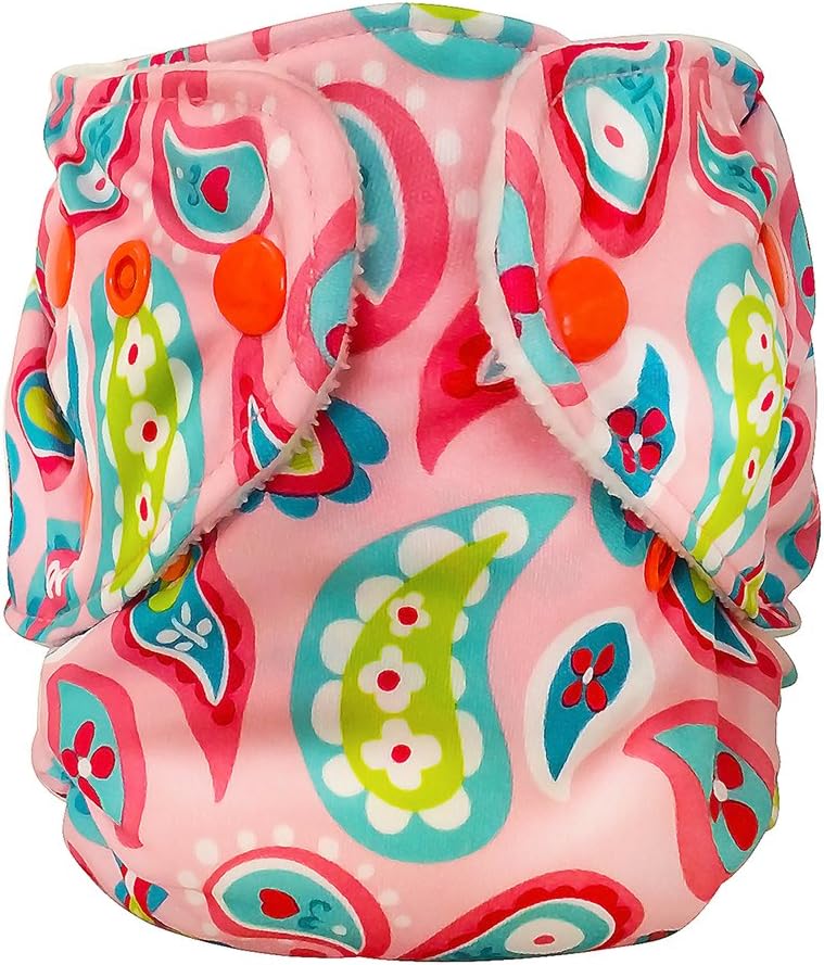 FuzziBunz Adjustable First Year Pocket Diaper - Playful Paisely - M/L/Xl - Snap