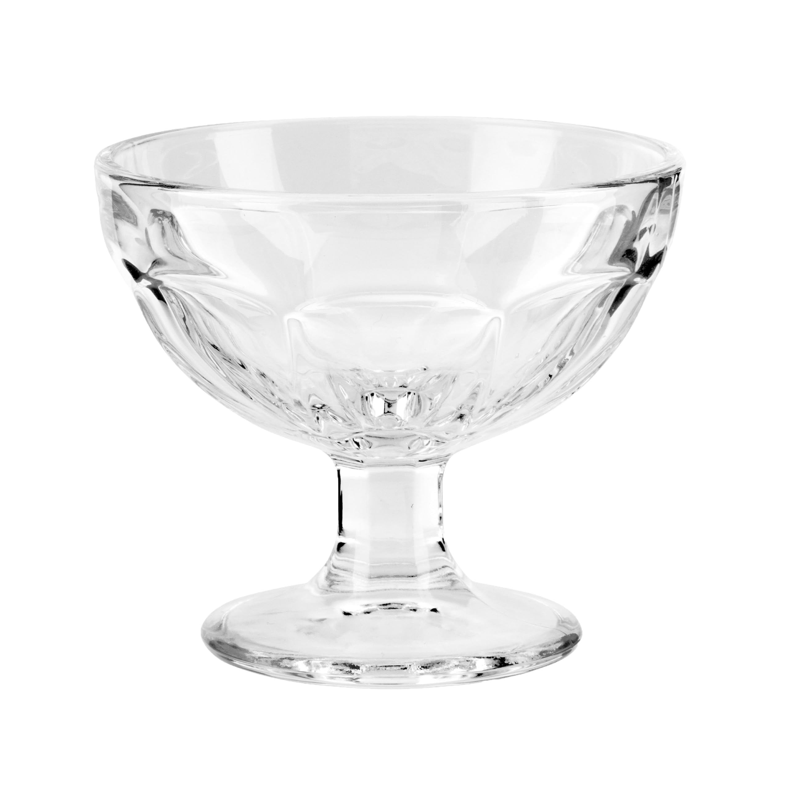 Set Of 6 Glass Round Bowl Large Ice Cream Sundae Ethiopia
