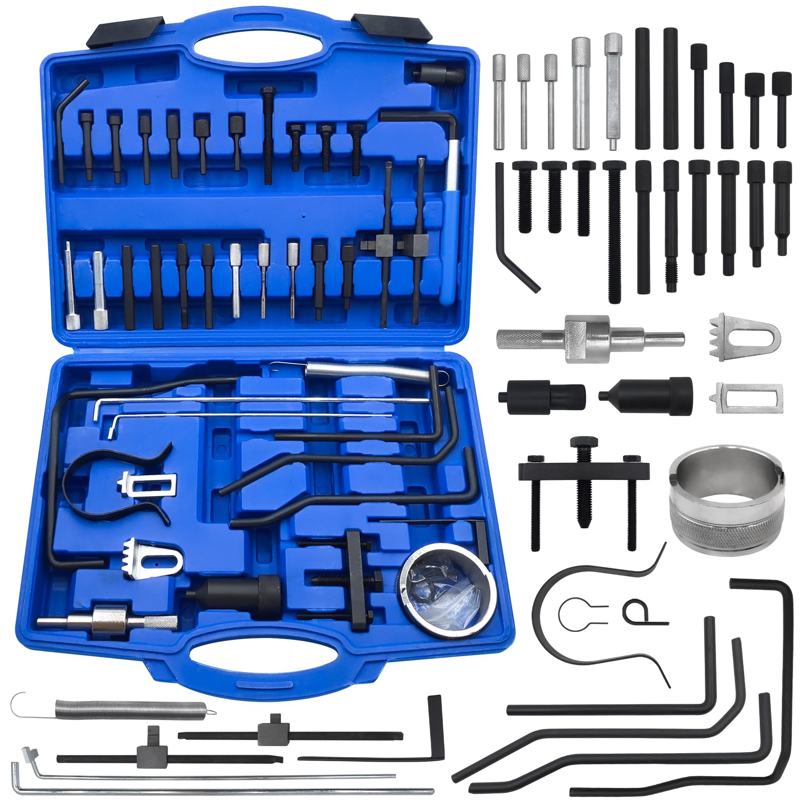 Kit d'Outils de Réglage Calage Moteur, Jeu d'Outils de Blocage et de Réglage d'arbre à Cames et de Vilebrequin Compatible avec Peugeot, Citroen, Moteurs Diesel & Essence PSA Dual TDI HDI PSA