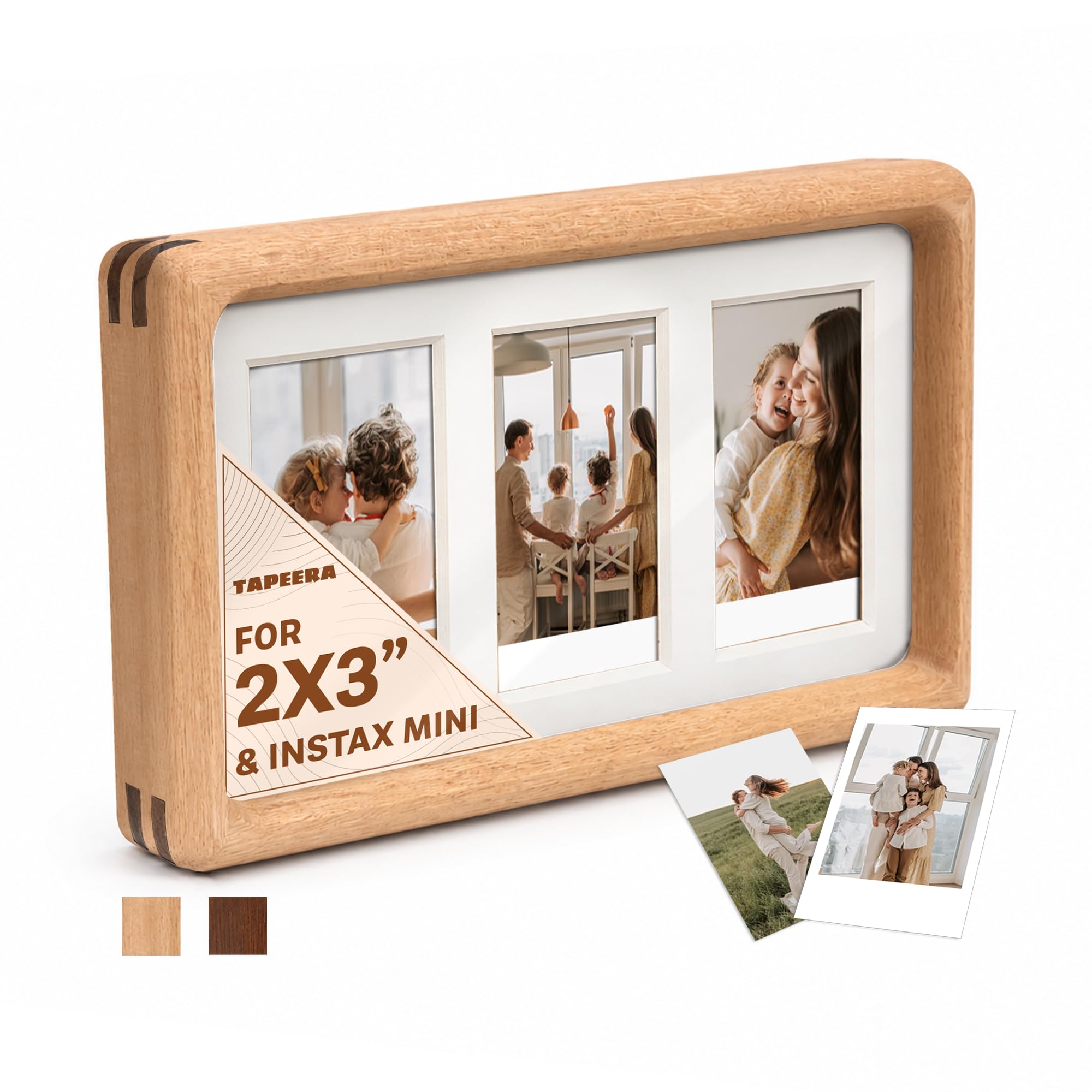 Wooden Frame for Fujifilm Instax Mini Films - 2x3” Polaroid Photo Frame — image 1
