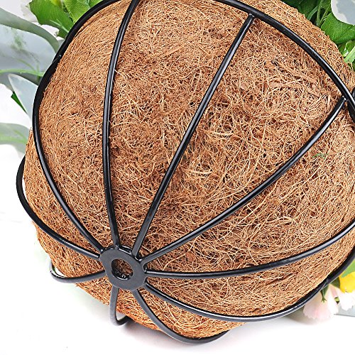 Mixiflor Artificial Flowers In Basket, Artificial Hanging Baskets With Flowers Outdoors Indoors Courtyard Decor, Artificial Vine Silk Rose Flower For Patio Garden Porch Deck Decoration #TOP6