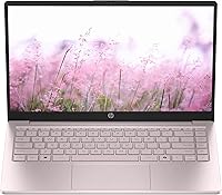 Renewed HP 13.8" HD IPS Laptop: Intel Celeron N up to 2.78GHz, 4GB RAM, 128GB SSD, Windows 11, Pastel Pink - Portable Everyday Computing