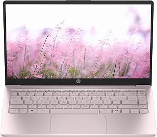 HP Portátil HD IPS de 13.8 pulgadas, procesador Intel Celeron N de hasta 2.78 GHz, DDR4 de 4 GB, SSD de 128 GB, HDMI, cámara web, Bluetooth, Windows 11, rosa pastel (reacondicionado)