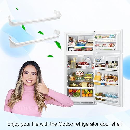 Miniatura 7 de 240534701 y 240534901 x 2 estantes de repuesto para puerta de refrigerador, compatible con frigidaire kenmore estante de puerta, estante de barra,