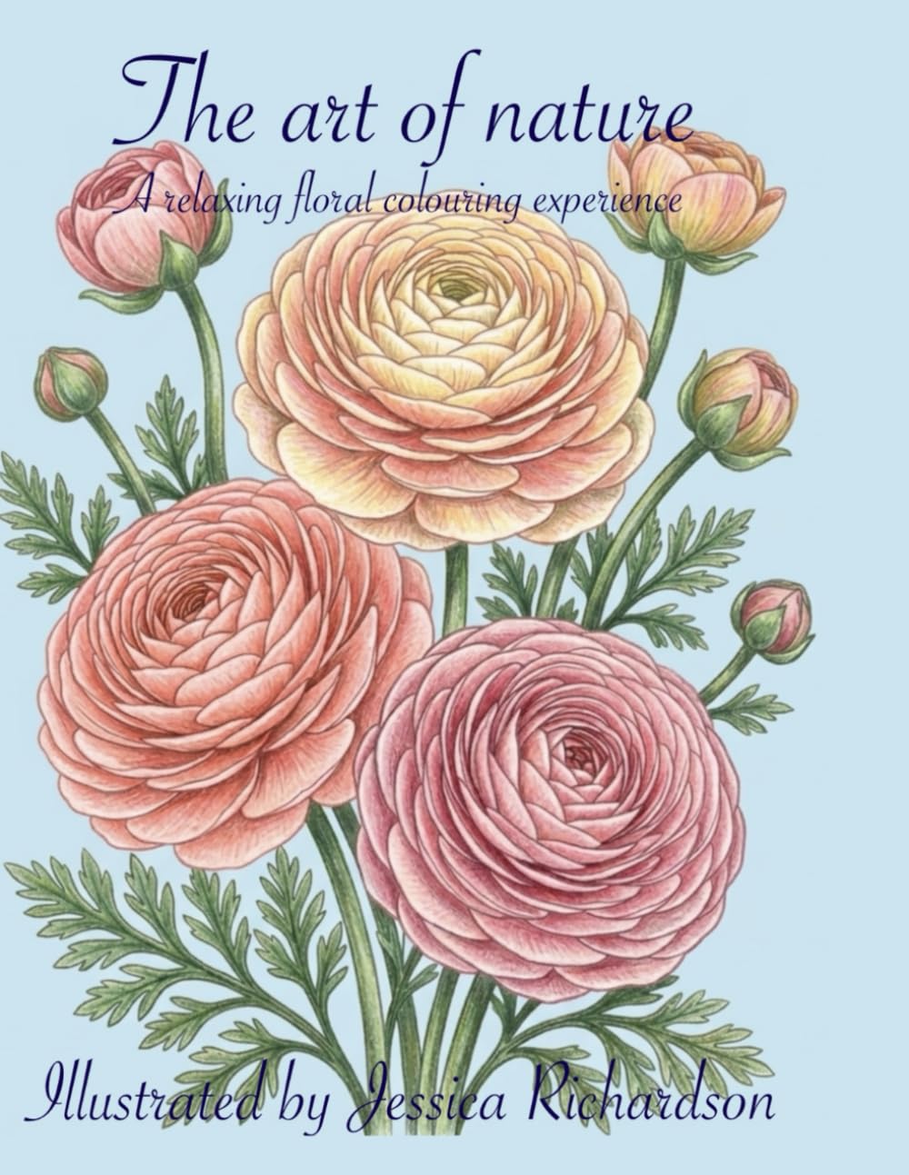 The art of nature: A relaxing floral colouring experience